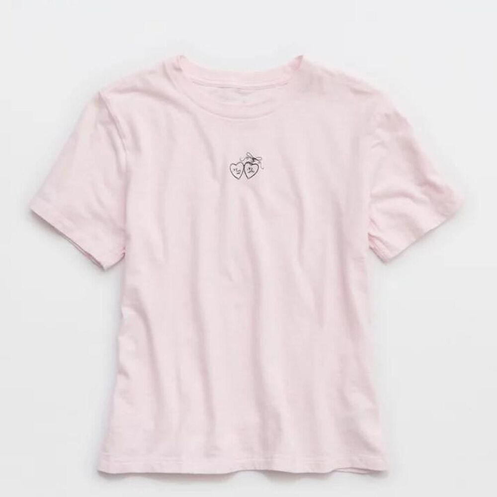 Aerie Women's Pink T-shirt
